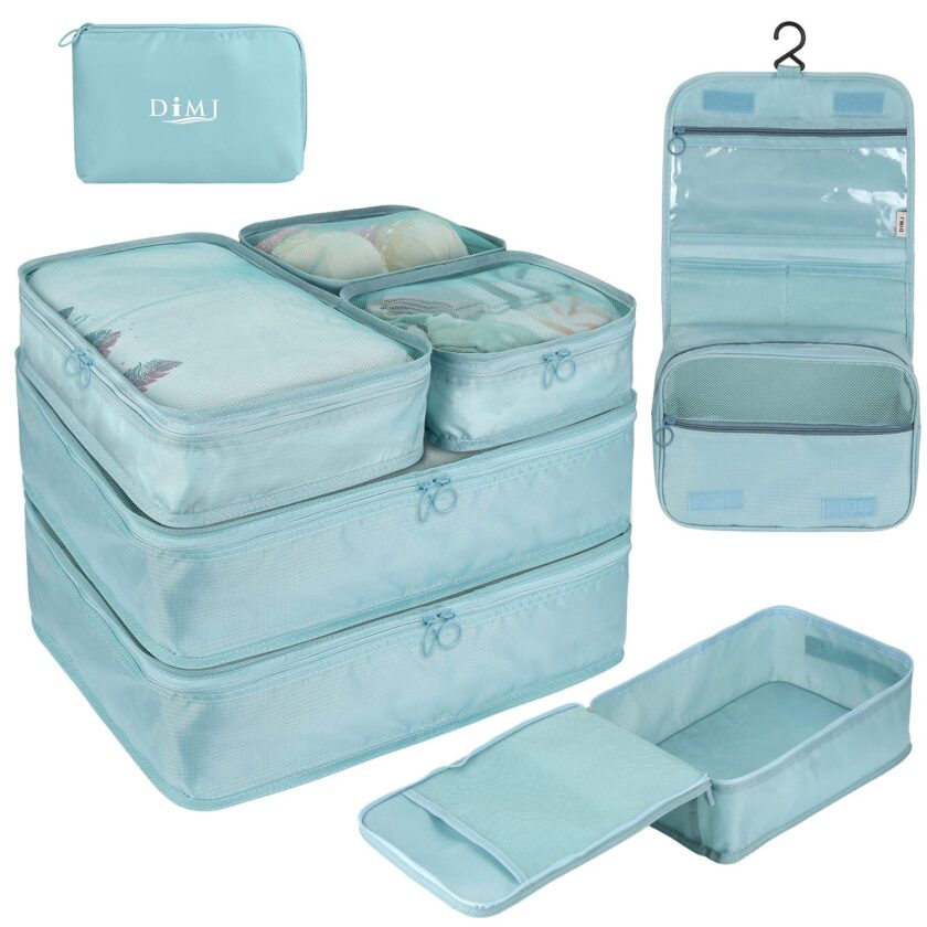 DIMJ Packing Cubes for Travel, 8 Pcs Travel Cubes