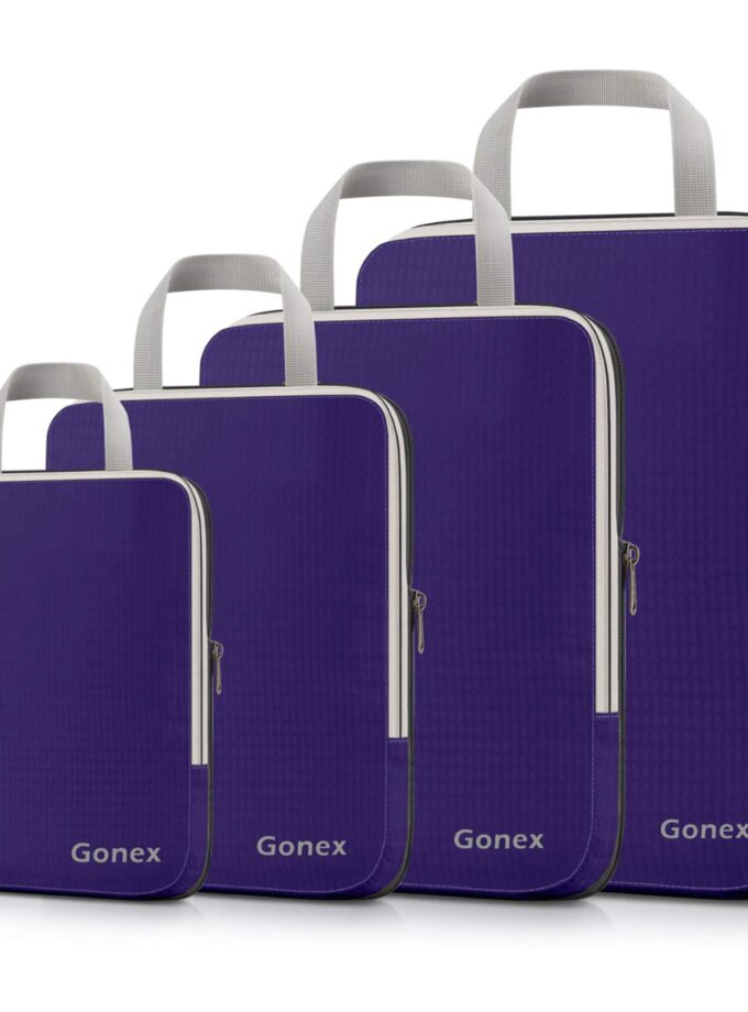 Gonex Compression Packing Cubes, 4pcs Expandable Storage