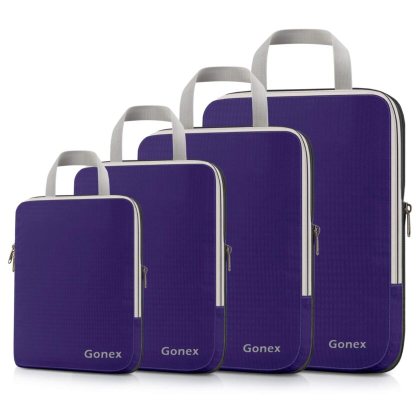 Gonex Compression Packing Cubes, 4pcs Expandable Storage