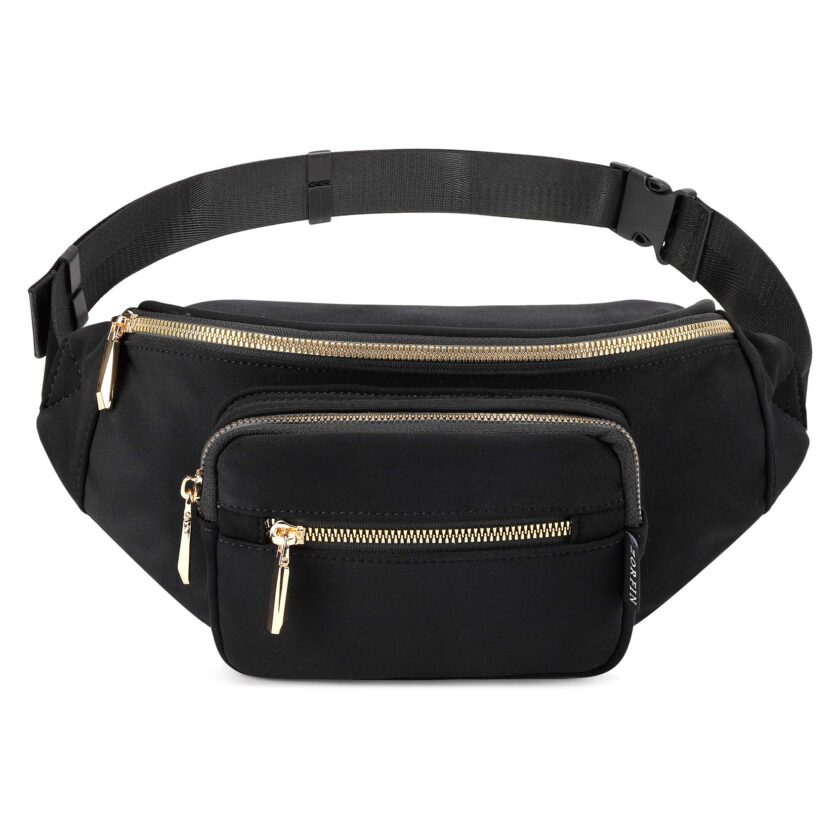 Nylon Water Resistant Waist Bag Pack for Women