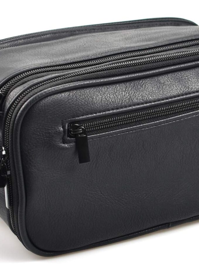 Loteaf Toiletry Bag for Men PU Leather Water-Resistant