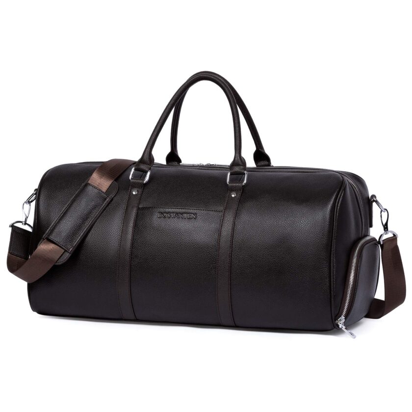 BOSTANTEN Genuine Leather Duffel Bag Travel