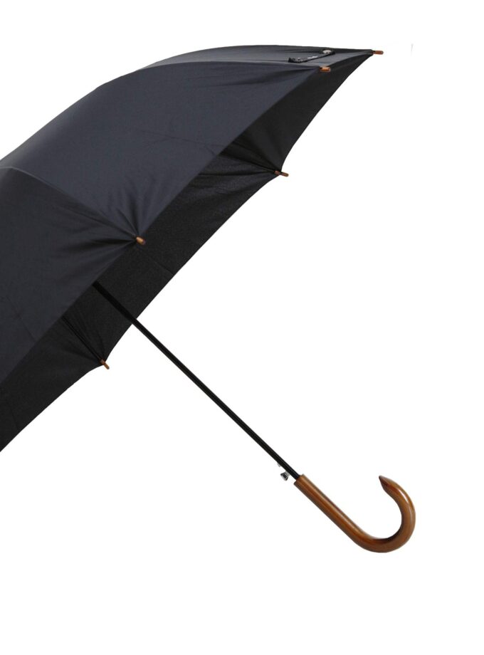 Classic 51 inch Men Real Wooden Handle Black Umbrella