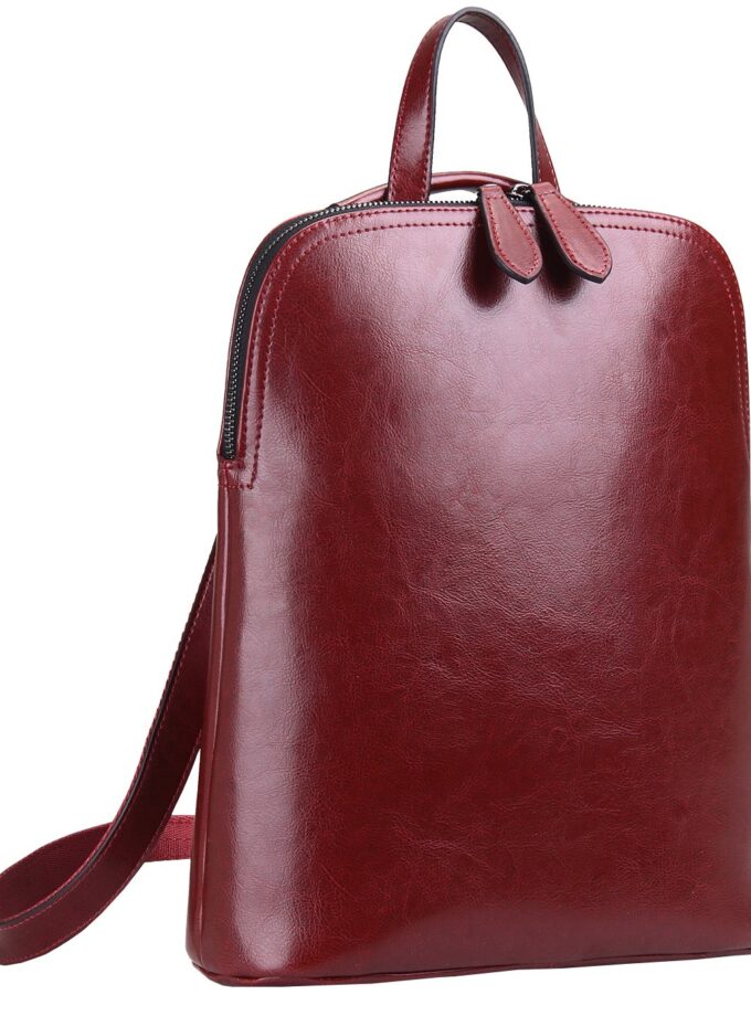 Heshe Women’s Leather Backpack Casual Daypack