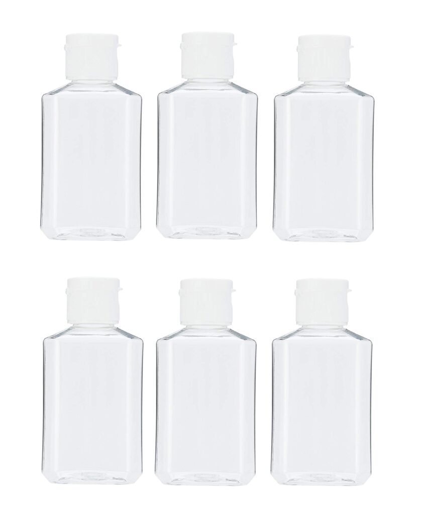 MHO Containers | Empty Clear Travel Refillable Flip-Top Bottles