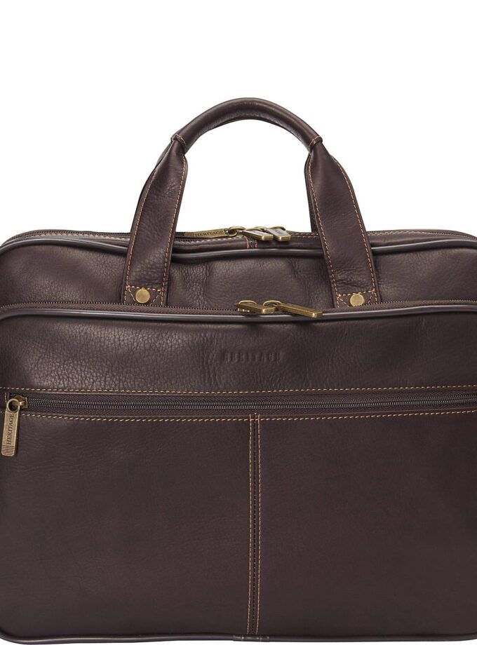 Heritage Travelware Colombian Leather Dual Compartment