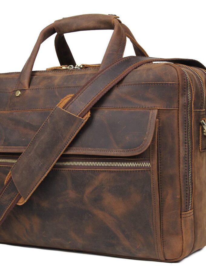 Augus Leather Briefcase for Men Business Travel