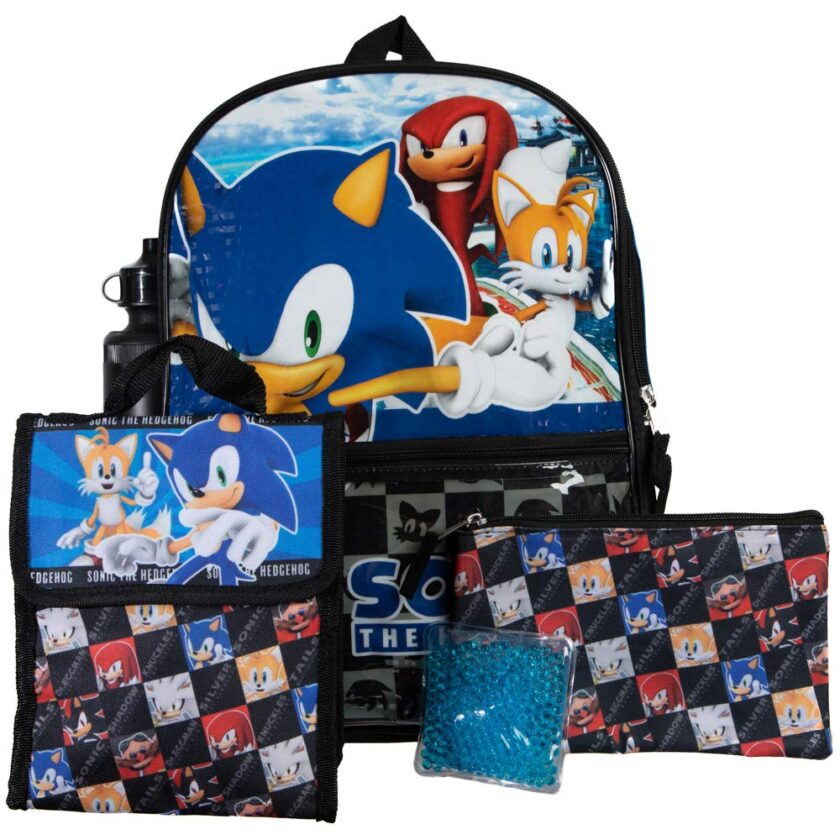 Sonic Video Game Kids 5-Piece Backpack