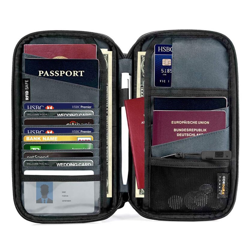 RFID Blocking Travel Passport Wallet Waterproof