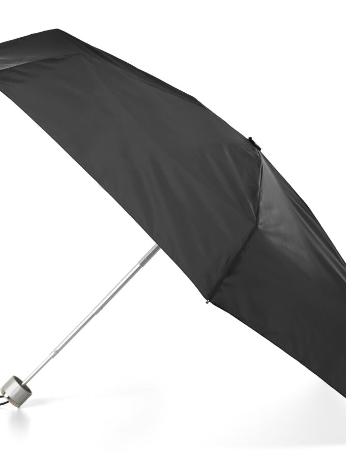 Black Water-Resistant Travel Foldable Umbrella