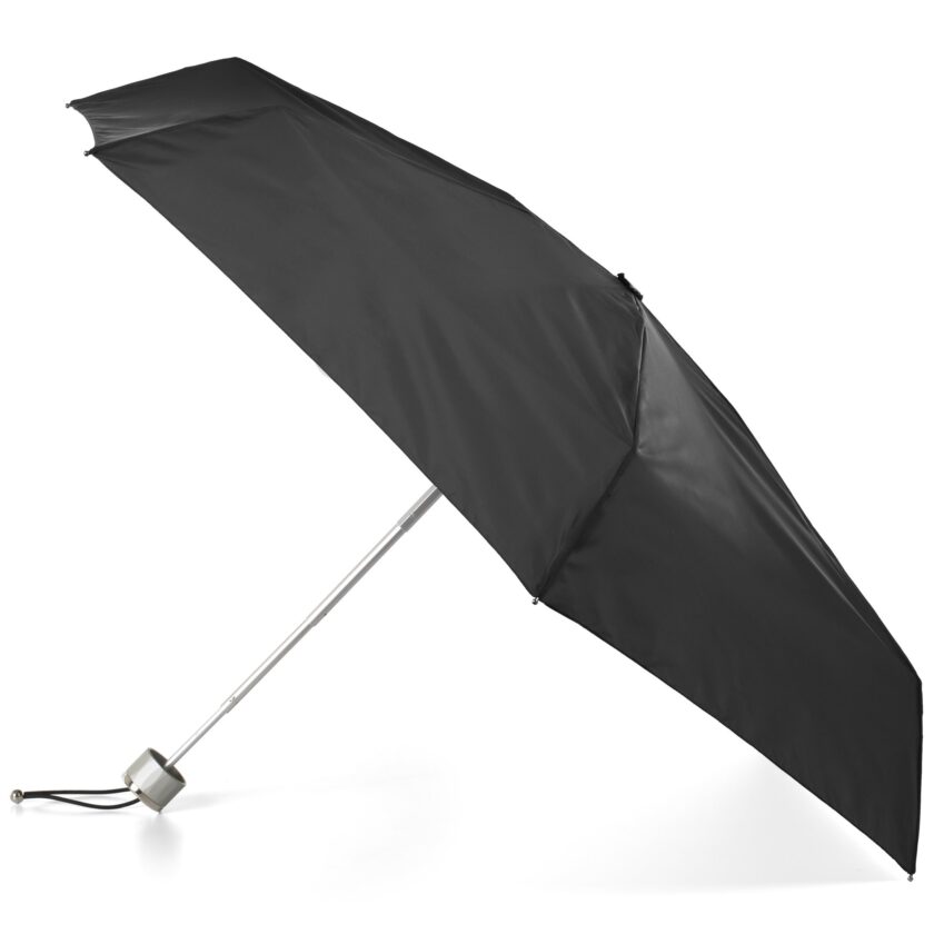 Black Water-Resistant Travel Foldable Umbrella