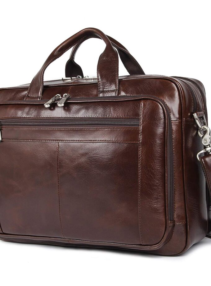 Augus Leather Briefcases for Men, Waterproof