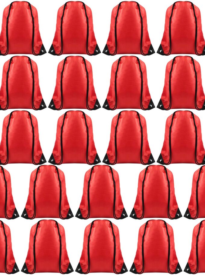 Red Drawstring Bags String Backpack