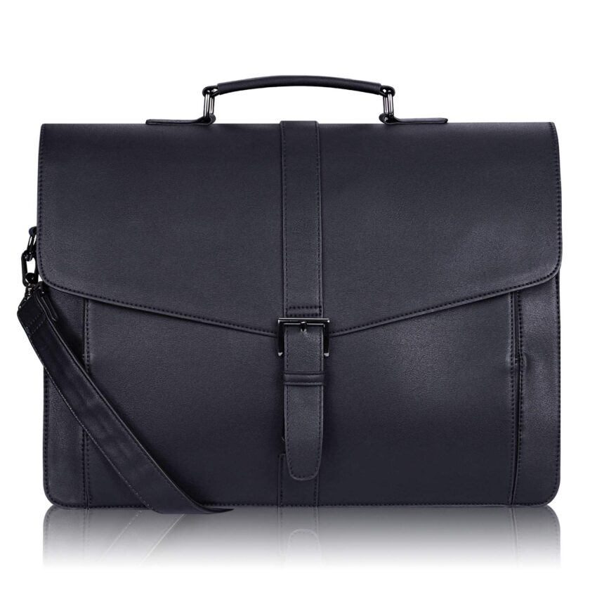 Estarer Men's Leather Briefcase for Travel Office Business