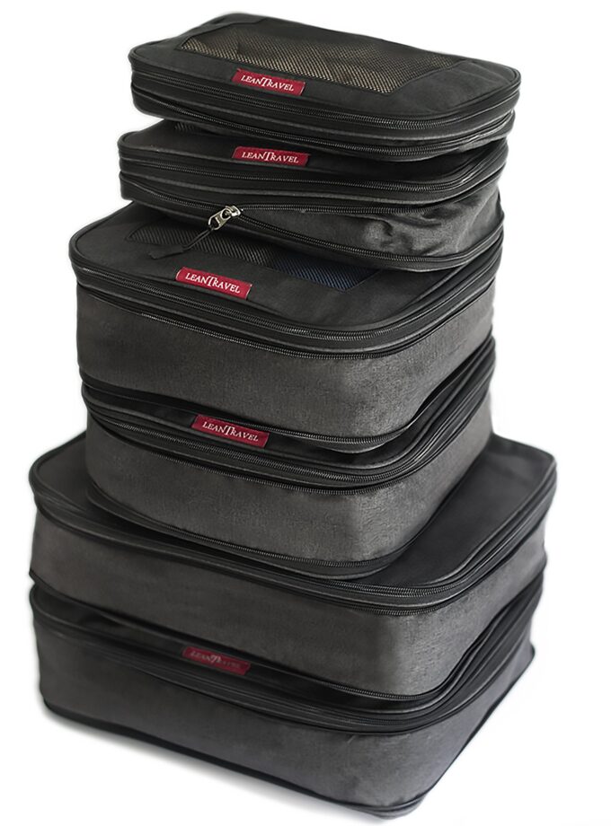 LeanTravel Compression Packing Cubes Luggage Organizers