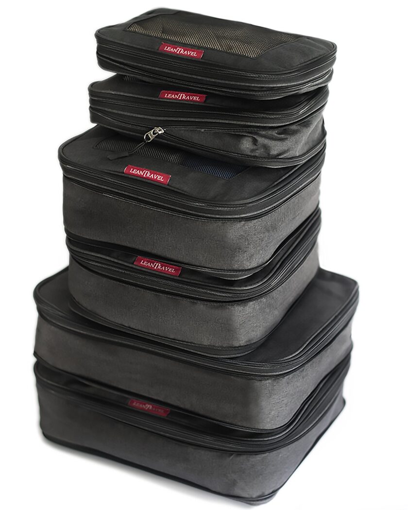 LeanTravel Compression Packing Cubes Luggage Organizers