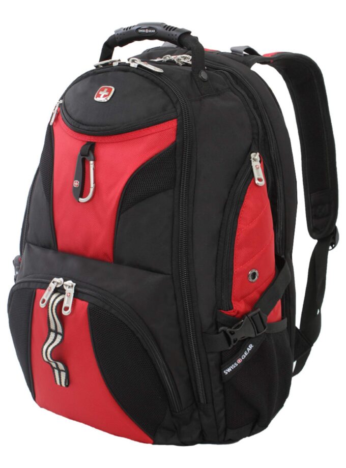 SWISSGEAR ScanSmart TSA Laptop Backpack- Red/Black