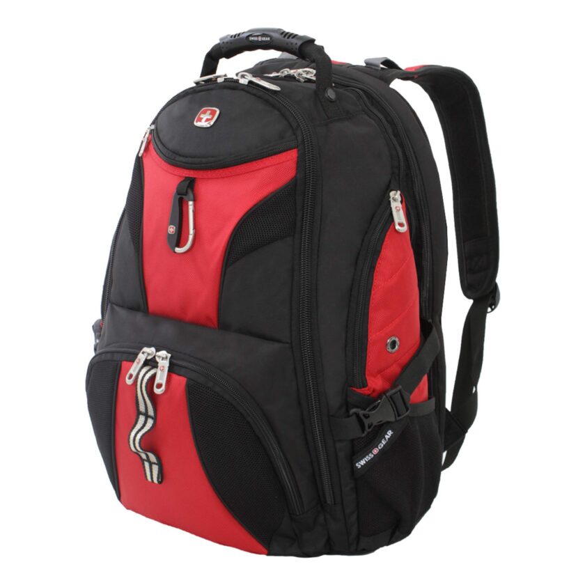 SWISSGEAR ScanSmart TSA Laptop Backpack- Red/Black