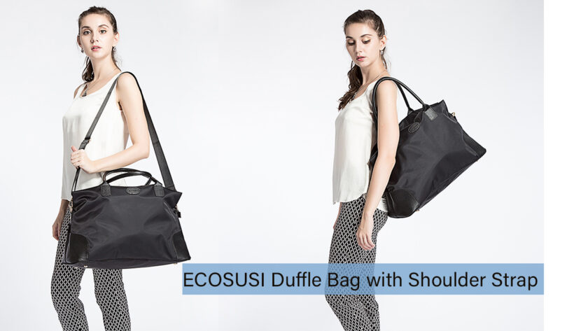 ECOSUSI Duffle Bag Weekender Bag Nylon Overnight Bag