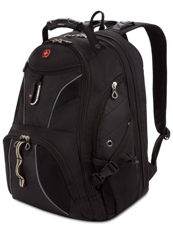 SWISSGEAR BLACK/SILVER TSA Friendly ScanSmart Laptop Backpack