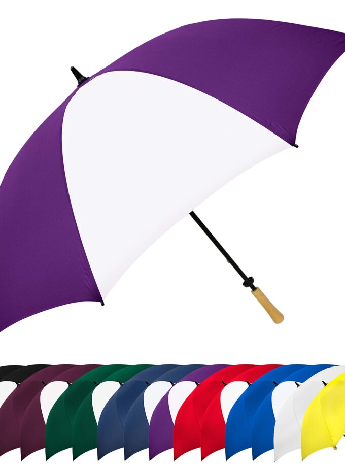 StrombergBrand Hole In One Golf Umbrella Purple/White