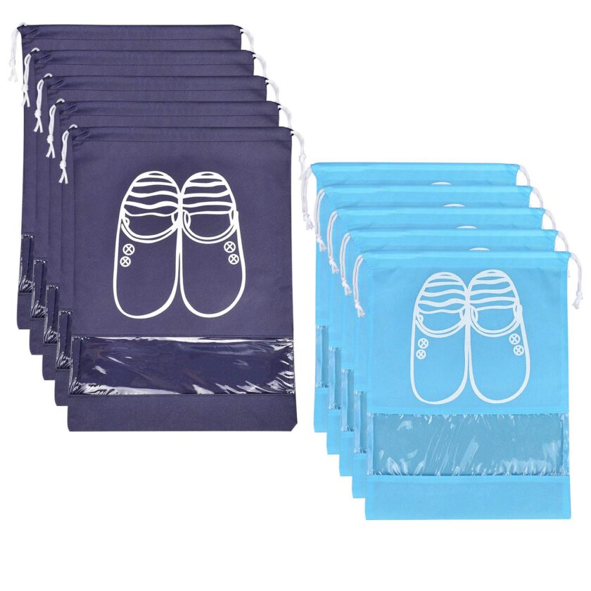 SPIKG 10 Pcs Travel Dust-proof Shoe Bags