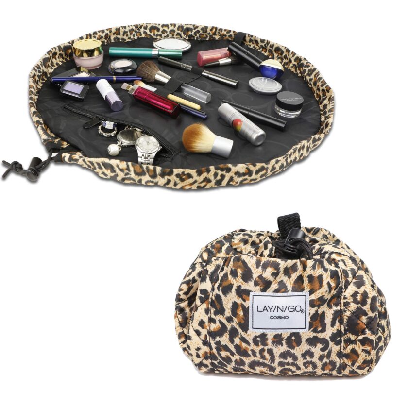 Lay-n-Go Drawstring Makeup Bag – Leopard Pattern