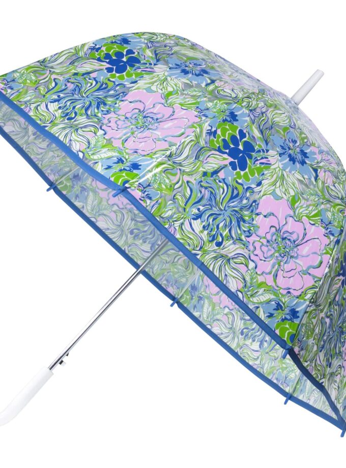 Lilly Pulitzer Clear Umbrella Party Thyme One Size