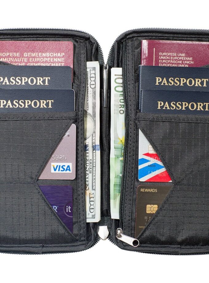 Travel Wallet & Family Passport Holder w/RFID Blocking