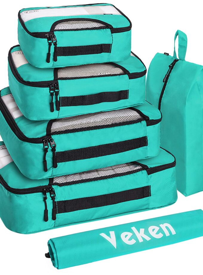 Veken 6 Set Packing Cubes, Travel Luggage Organizers