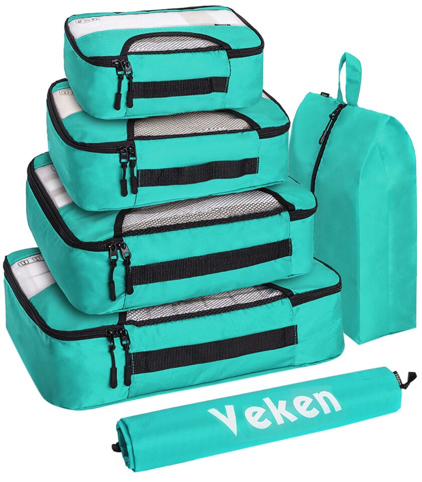 Veken 6 Set Packing Cubes, Travel Luggage Organizers