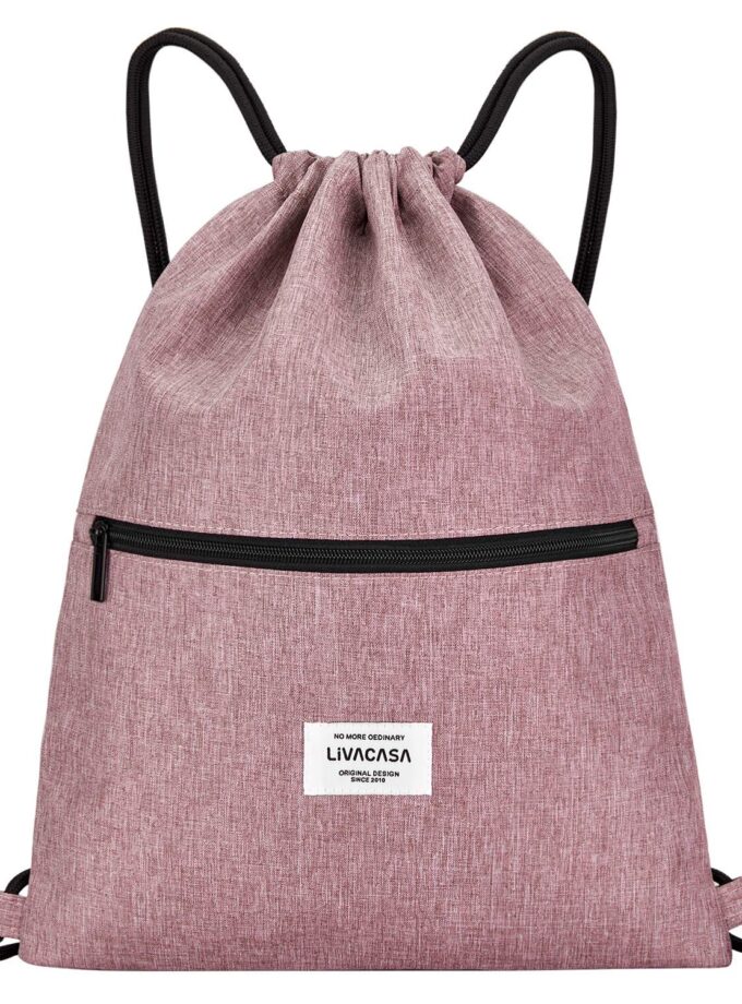 LIVACASA Drawstring Backpack Bag for Men