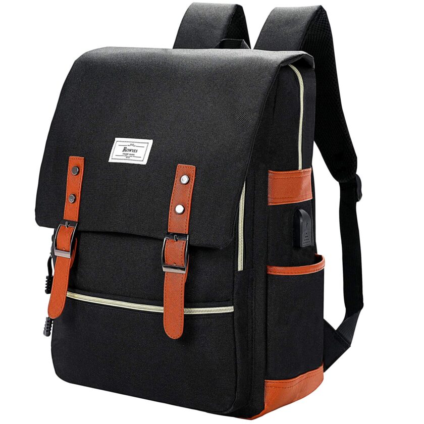 Ronyes Vintage Laptop Backpack College School Bag Bookbags