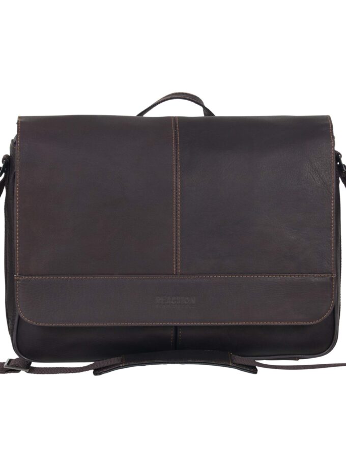 Kenneth Cole Reaction Risky Business Messenger Full-Grain