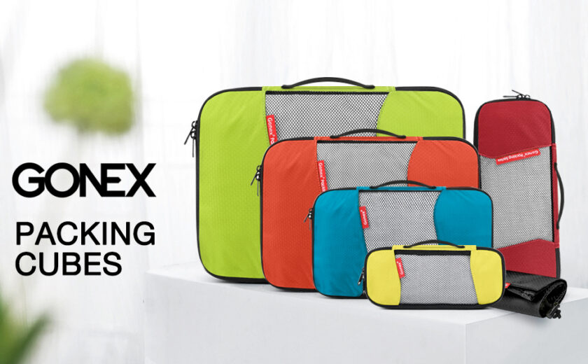 Gonex Packing Cubes 5 Set Travel Luggage Organizer Gonex Packing Cubes 5 Set Travel Luggage Organizer with Shoe Bag (Orange). 【Valued &Convenient】 - Mesh prime panel for straightforward identification of contents, and ventilationThese cubes will go the space. No damaged zippers, no weak stitching.