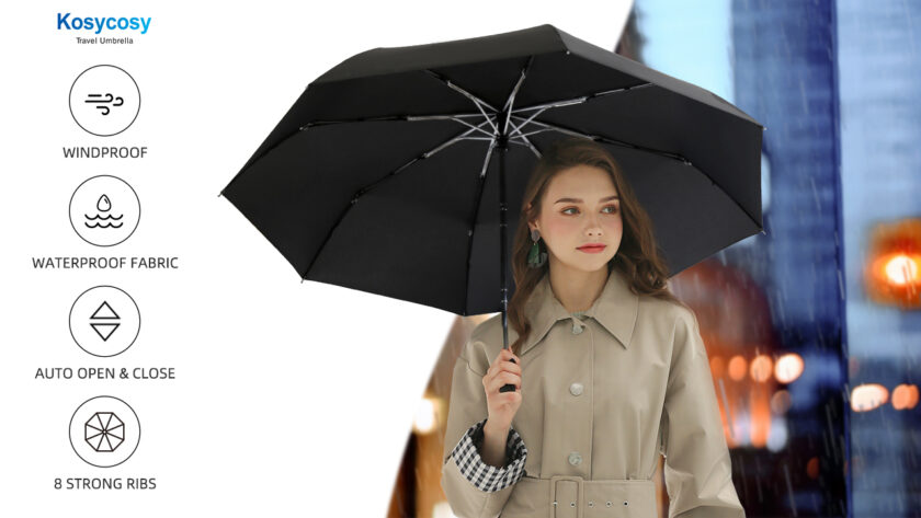 Kosycosy Compact Travel Umbrella Windproof Automatic