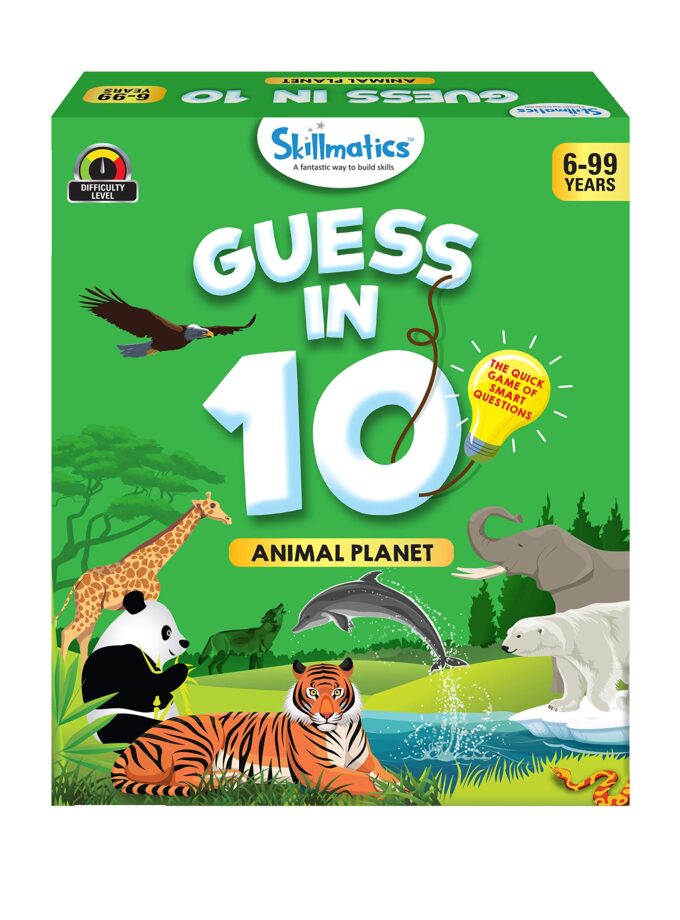 Skillmatics Guess in 10 Animal Planet - Card Game