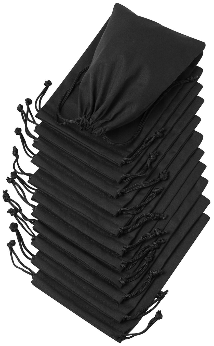 Cotton Blend Drawstring Bags 24-Pack For Storage Pantry Gifts