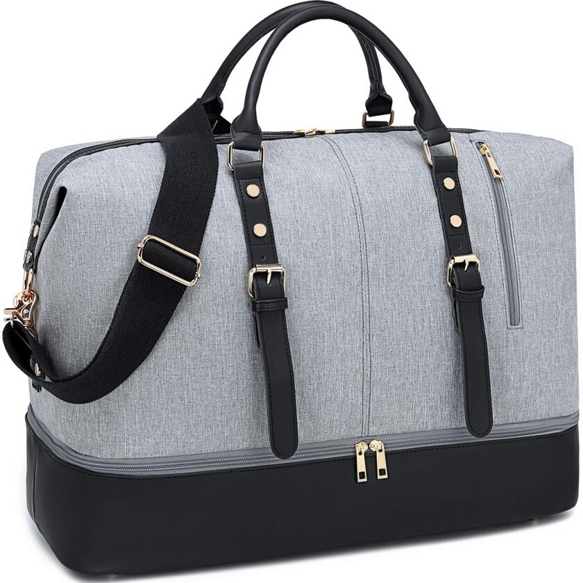 Men and Women Travel Duffle with Bottom Shoe Compartment