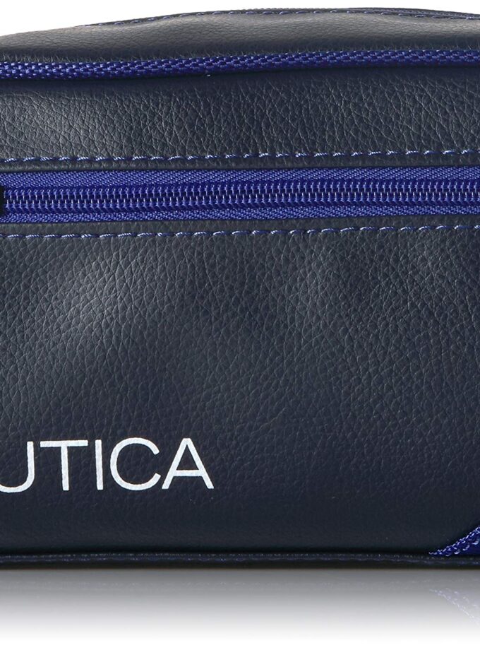 Nautica Men's Top Zip Travel Kit Toiletry Bag Organizer