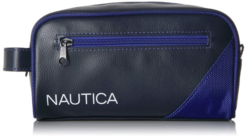 Nautica Men's Top Zip Travel Kit Toiletry Bag Organizer