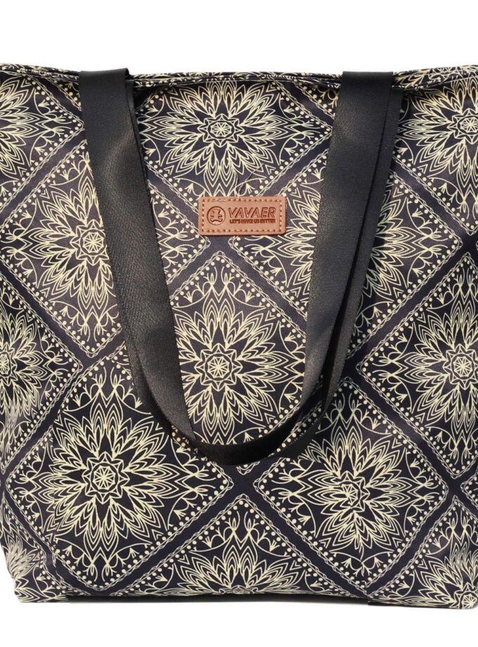 VAVAER Floral Tote Bag with Light Color Interior