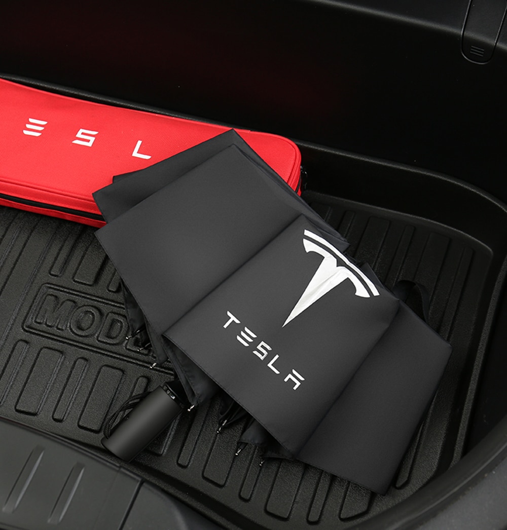Tesla Experience with Car Styling Windproof Automatic Umbrella – Perfect for Model 3, Model X, and Model S Accessories! ☔🚗 As a proud Tesla owner, this Car Styling Windproof Automatic Umbrella has become my go-to accessory. It's more than just an umbrella; it's a stylish and functional addition to my Tesla experience. The self-standing feature is a game-changer, allowing me to keep it upright, preventing wet floors. Its windproof design and easy open/close functionality make it a must-have for on-the-go Tesla enthusiasts. Whether it's shielding me from the sun during a beach day or providing quick cover during unexpected rain, this umbrella is the perfect companion for my Tesla adventures.