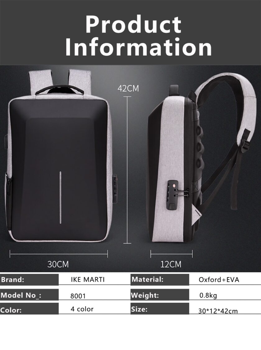 Anti Theft Laptop Backpack Waterproof Charging