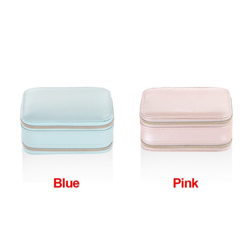 Storage Makeup Zipper PU Leather Three-layer Case