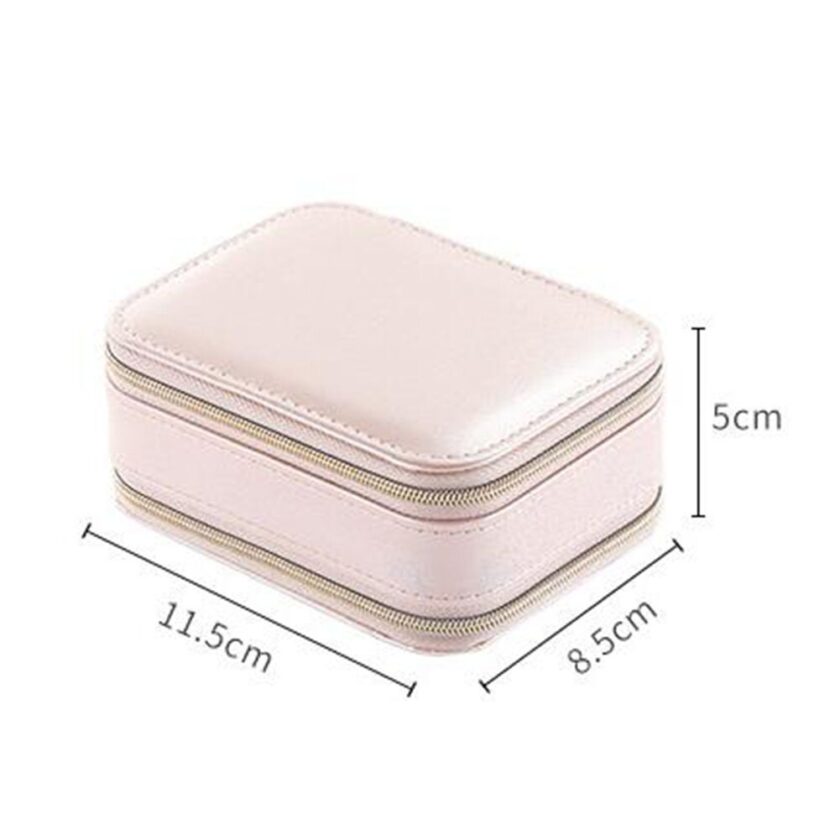 Storage Makeup Zipper PU Leather Three-layer Case