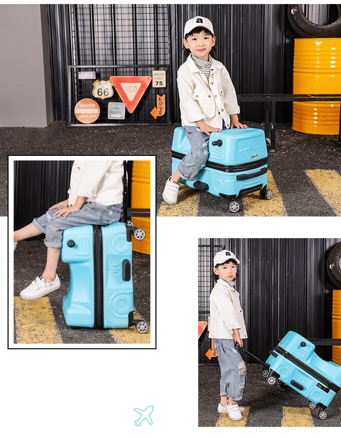 Kids travel suitcase on wheels