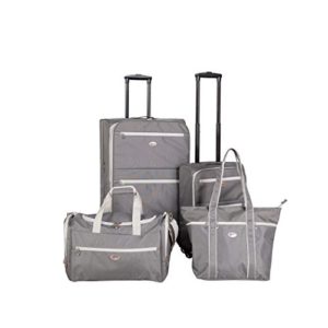 American Flyer Perfect 4-Piece Luggage Set, Grey