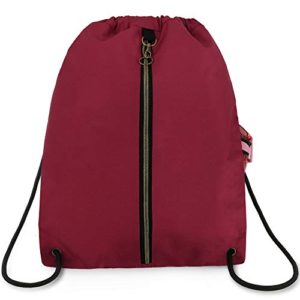 BeeGreen Burgundy Drawstring Gym Bag