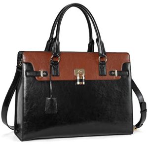 Laptop Briefcase 15.6 Inch Computer Bag Leather Handbag